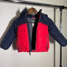 OshKosh B'gosh Red and Navy Blue Boys Puffer Jacker Size Small/4 Outdoors Winter
