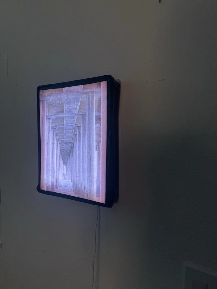 Light Up Beach Pier 14 X 11 Canvas Poster Led Wall Art Home Decor Backlit - Image 2 of 4