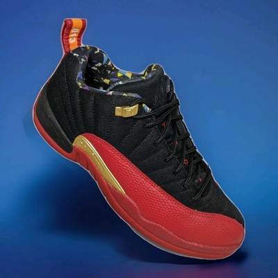 Nike Air Jordan 12 Low Super Bowl LV Red Black Gold Shoes DC1059