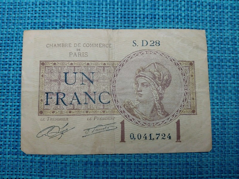 🇫🇷 France Notgeld Paris 1 franc 1919    banknote  071426-4