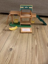 Vintage  flair Sylvanian families garden playground swings Slide Trampoline