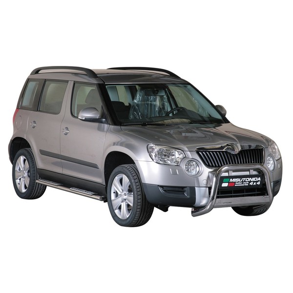 FrontbüGel FrontschutzbüGel FüR Skoda Yeti 2010-2013 ø63Mm Stahl Silber Schutz-image