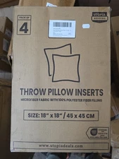 Utopia Bedding 18x18 White Throw Pillow Inserts (Set of 4) – Decorative Pillows