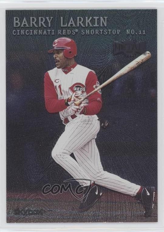 2000 Skybox Metal Emerald Barry Larkin #112 HOF b8c