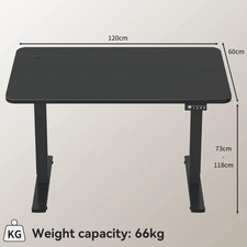 Standing Desk 100x60cm Electric Height Adjustable Home Office — image 6