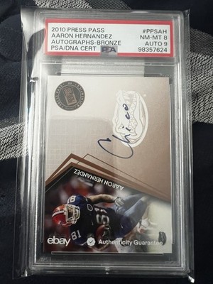  CHICO  2010 Press Pass - Signings Aaron Hernandez #PPS-AH Bronze (AU, RC) 1of1 