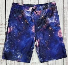 Land's End Boys Swim Trunks Outer Space Themed Size 18/20 in Excellent Cond.