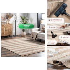 nuLOOM Alisia Off White Striped Flatweave Runner Rug, 2' x 8' TADR03A-2608
