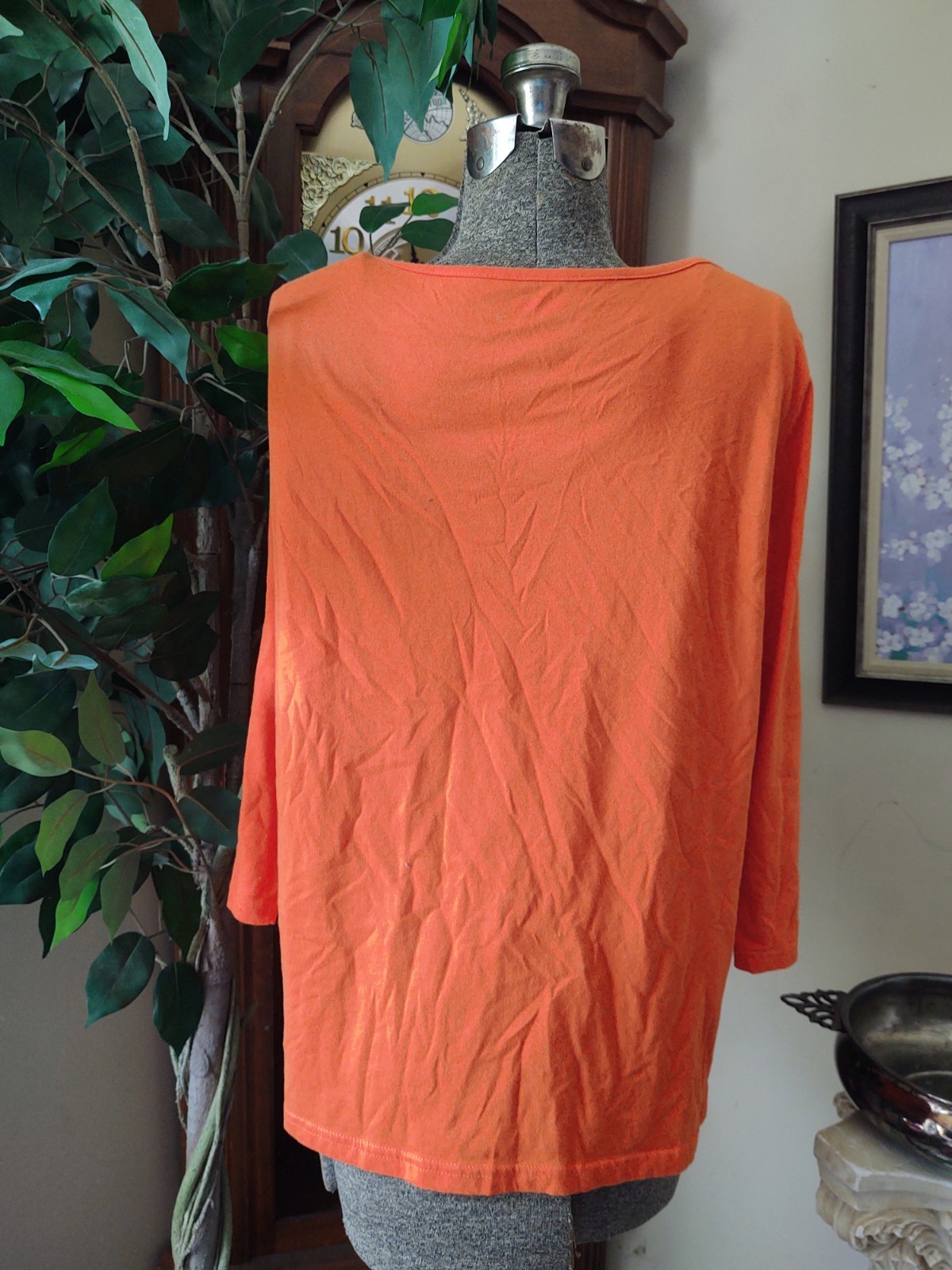 Basic Editions Orange Embroidered Bedazzled Pumpk… - image 3