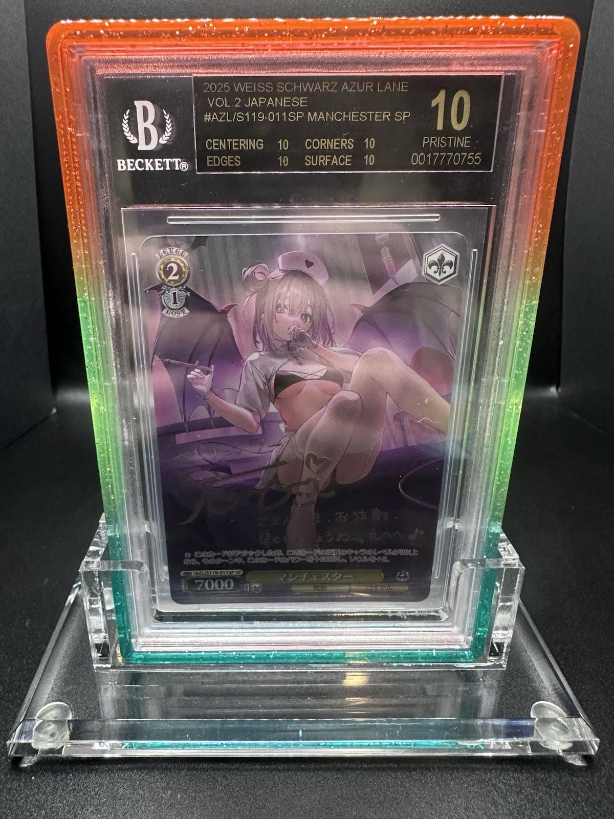 Weiss Schwarz Azur Lane Vol.2 AZL/S119-011SP SP Manchester BGS 10 Black Label BL