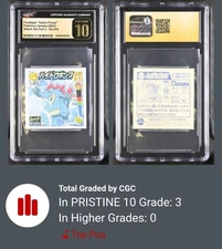 CGC Pristine 10 Feraligatr “Hydro Pump” Pokémon Amada 2001 Attack Set Part 2 #70