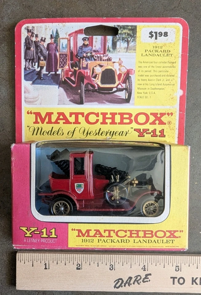 Lesney Matchbox Models of Yesteryear 1912 PACKARD LANDAULET Y-11 MINT NRFB 1960s - Image 2 of 4