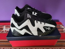 Reebok Kamikaze II Low OG Black & White Basketball Trainers Size UK 7