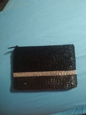 Neiman Marcus Clutch Evening Beaded Bag Handmade Tab On Zipper Only Sign Of Use