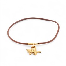 Hermès Cadena lock Pegasus Choker GP & Leather Gold