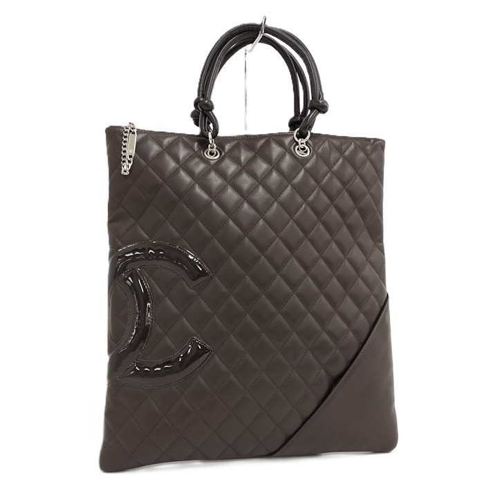 CHANEL Cambon Flat Tote Bag in Dark Brown A28126 98095
