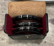 Set of 3 Hoya Coated Close-Up Clear Lens Filter SET 49mm 1 2 3 Original Case