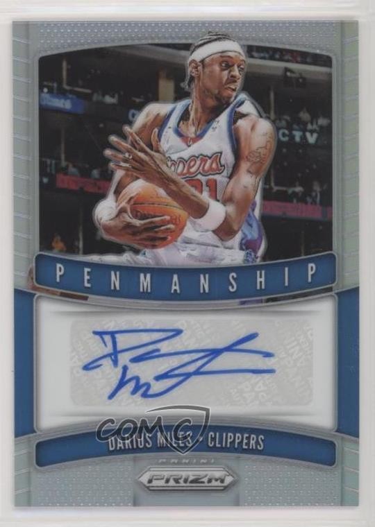 2019-20 Panini Prizm Penmanship Silver Prizm Darius Miles #PM-DML Auto 0c6