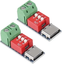 2PCS USB-C PD Trigger Board Module PD/QC Decoy Type-C to 12V Output Fast Charge