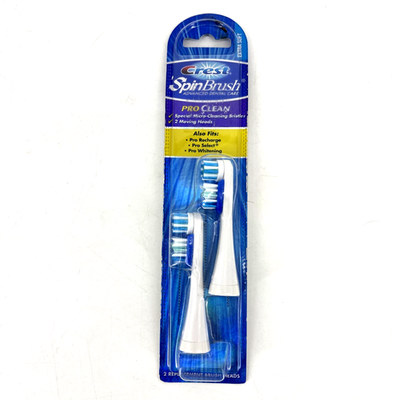 #ad New Crest Spinbrush Pro Clean Replacement Heads 2 Refills Toothbrush Extra SOFT $16.96