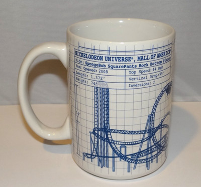 NICKELODEON UNIVERSE Mall of America Coaster Coffee Mug Tea Cup Ceramic 16oz.