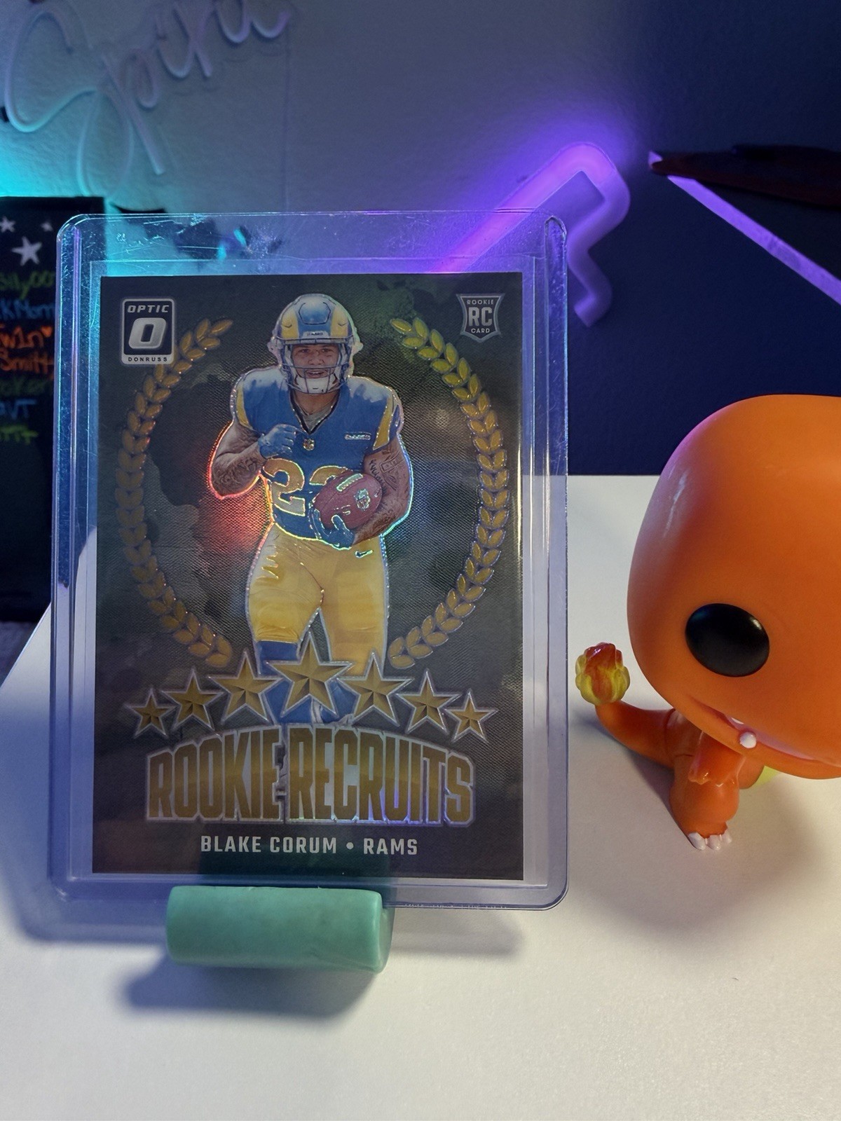 2024 Panini Donruss Optic Rookie Recruits Blake Corum #16 (RC) Gold 10/10 Rams