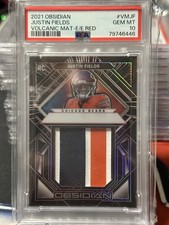 2021 Obsidian Justin Fields Volcanic Electric Etch Red Jumbo /10 PSA 10💎POP1🔥
