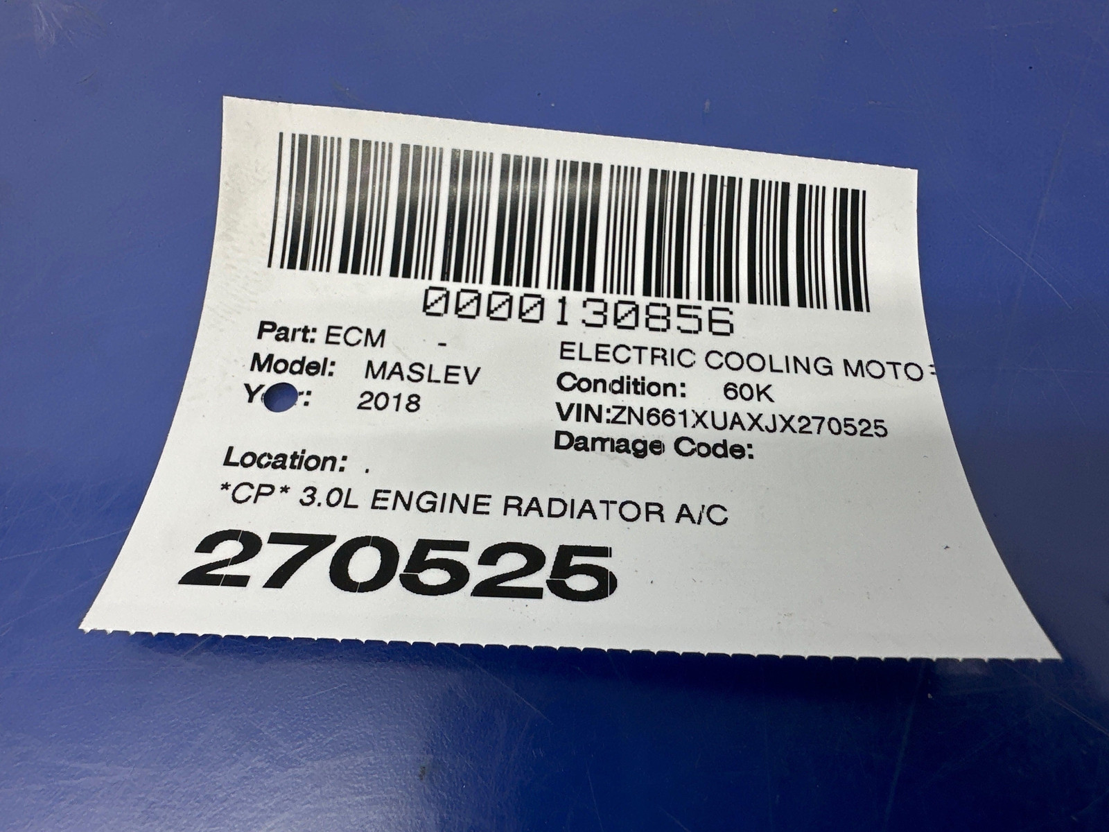 Maserati Levante 2017-2020 Transmission oil cooler