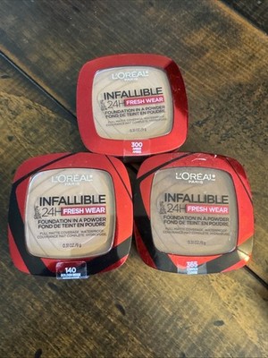 LOREAL INFALLIBLE, 24H FRESH WEAR, FOUNDATION Lot Of 3- 300  365 140 Variety