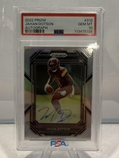 2022 Panini Prizm #312 Jahan Dotson Autographs Prizm Silver PSA 10