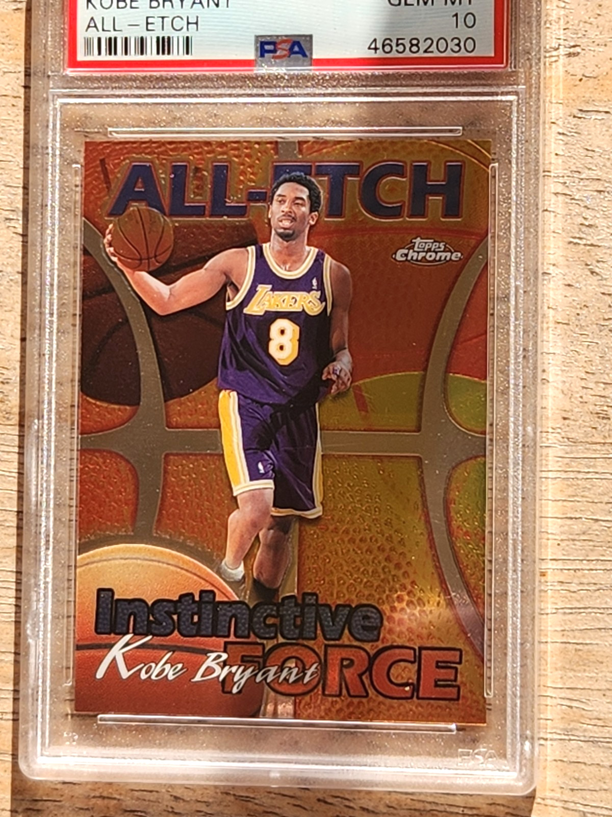 1999-2000 Topps Chrome Kobe Bryant All - Etch Insert PSA 10 view 7