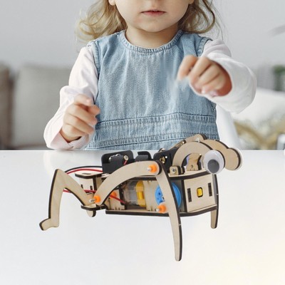 Roboter Modellbausatz Holzpuzzle Bausatz Spielzeug Pädagogischer Vorbau Bastelset