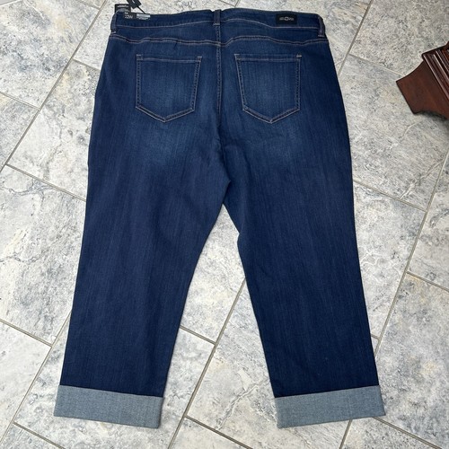 Liverpool NWT The Crop Cuffed Stretch Jeans Dark Wash Size 22W - Picture 7 of 7
