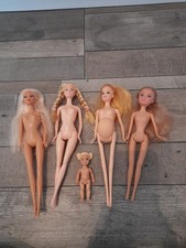 barbie type doll bundle-5 x dolls,1 pregnant girl, 3 girls+ little sister doll