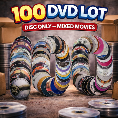 100 Random DVDs   Disc Only Movie Lot Mixed Genres Action Comedy Family