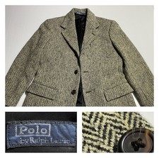 Polo Ralph Lauren Boys Herringbone Tweed Wool Sport Coat Italy Sz 10
