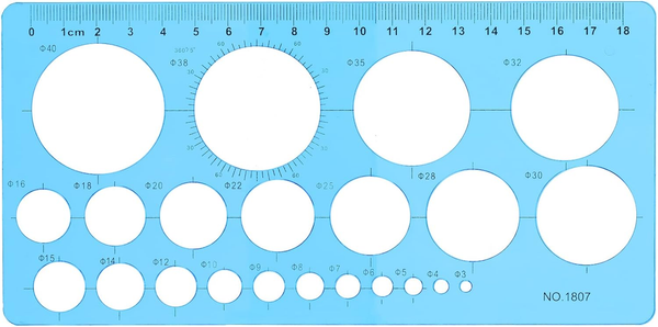 Kreis Schablone 22 Kreise Transparent Langlebig FüR Zeichnen Und Malen-image