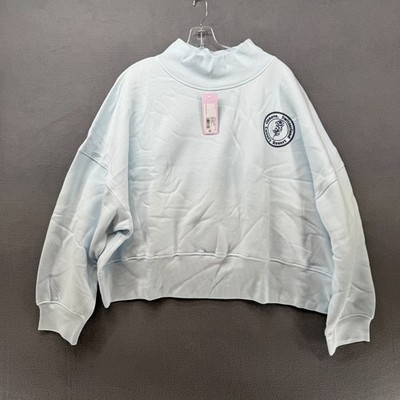Wild Fable Sweatshirt Womens 2X Aqua Frost Blue Fleece Luxury Resort Geneva NWT