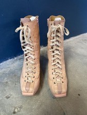 John Fluevog Heel Boot W12/M10, Pink, Frederika, Rare, Out Of Stock