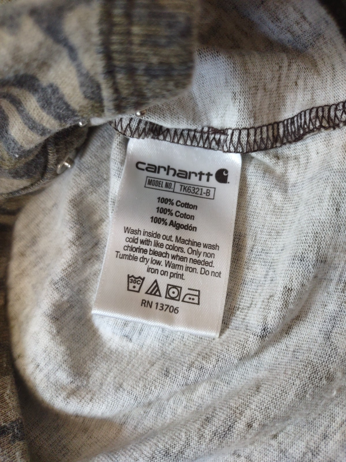 CARHARTT Baby Long Sleeve Camouflage Bodysuit Size 18M Cool Kid Infant Clothing thumbnail 8