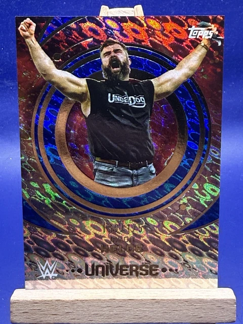 2025 Topps WWE Universe Jason Kelce #74 Blue Pulse SP /175