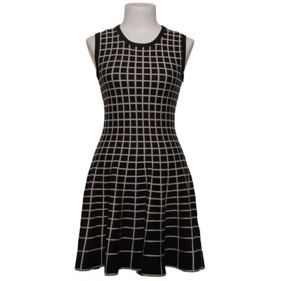 Evidence, Kleid, Größe: S, Schwarz/Weiß, Acryl/Nylon, Karo, Damen #DFS