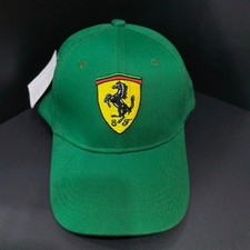 Ferrari Green Outdoor Casual Baseball Cap with Embroidered Logo