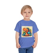 Dinosaur Themed Toddler Tee, Cute Dino Shirt for Kids, Summer Playwear, ...