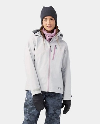 $465 Womens Stio Environ Jacket Full Zip Hooded Mountain Quiet Grey Size XL