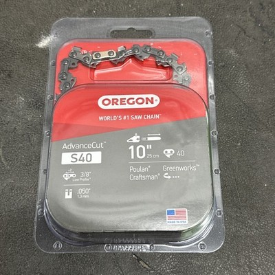 Oregon S40 Advance Cut Chainsaw Chain 10'' Bar 3/8'' Low Profile .050'' Gauge