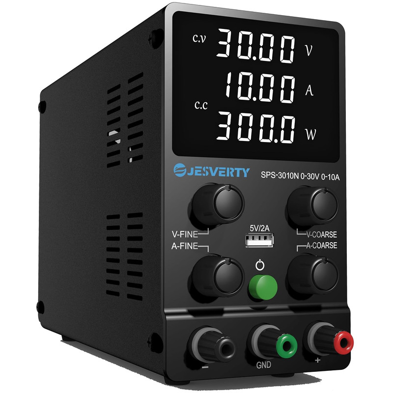 DC Power Supply Variable, 0-30V 0-10A Adjustable Switching DC Regulated Bench Po