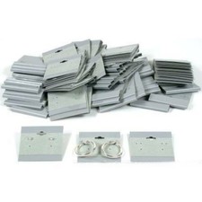 Findingking 100 Gray Hanging Earring Cards Jewelry Counter Displays 2" Kit