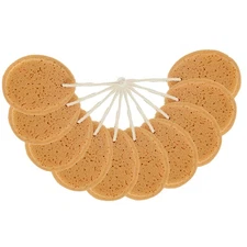 10 Pcs Honeycomb Bath Sponge Shower Exfoliator Sponge Body Scrubber Brown