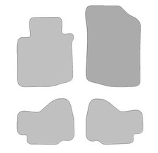 Fußmatten passend für Peugeot 107 Typ PM, PN (Baujahr 2005 - 2014), Deluxe grau